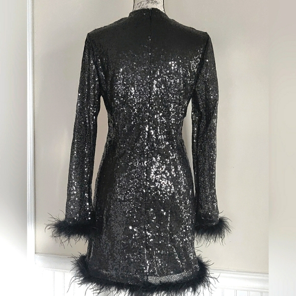 Boo Hoo black sequined dress. - Picture 2 of 11